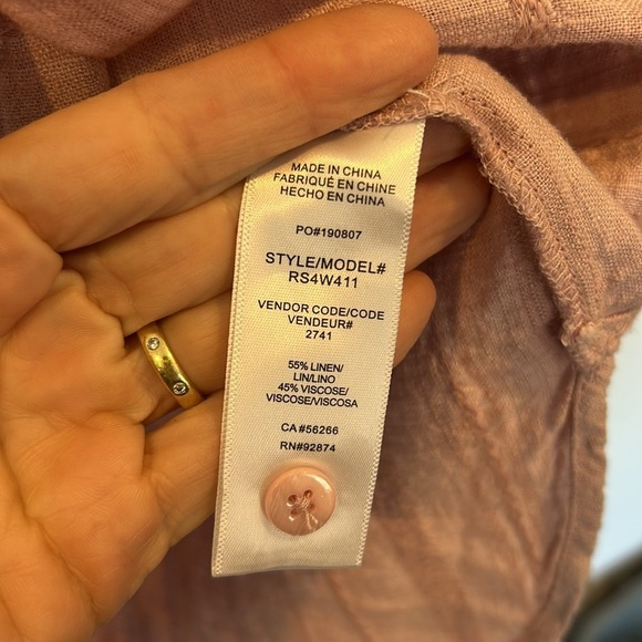 SPLENDID Priya Button Down Top in Pink Lotus NWT - Picture 5 of 8